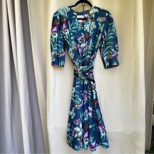 Anthony Richards floral midi dress 🌺 excellent condition 🌺 14 Petite 🌺